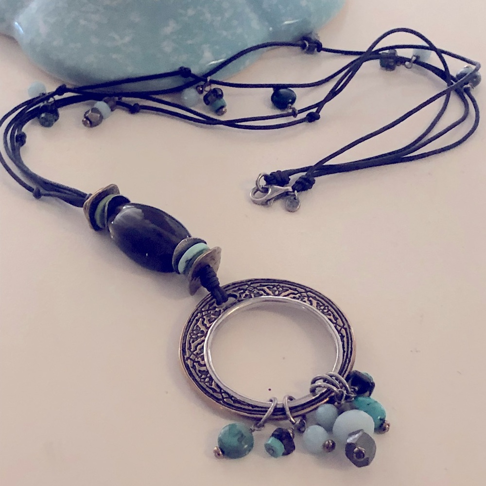 Silpada Sterling Silver and Brass Pendant Necklace